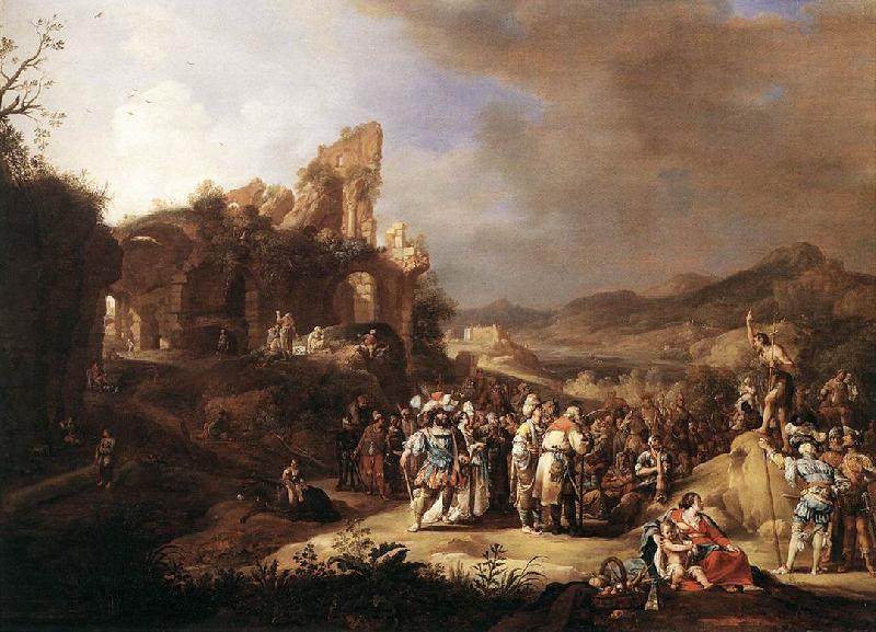 BREENBERGH, Bartholomeus The Preaching of St John the Baptist oil painting image